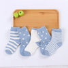 Weiche Baumwollsocken für Jungen und Mädchen für Babys (5 Paare/Packung) - Blau