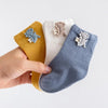 3 Paar Babysocken - mit Tieren und Früchten - Dinosaurier