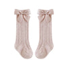 جوارب طفلة صغيرة - نمط إسباني - قطن بفيونكة - Pink 1