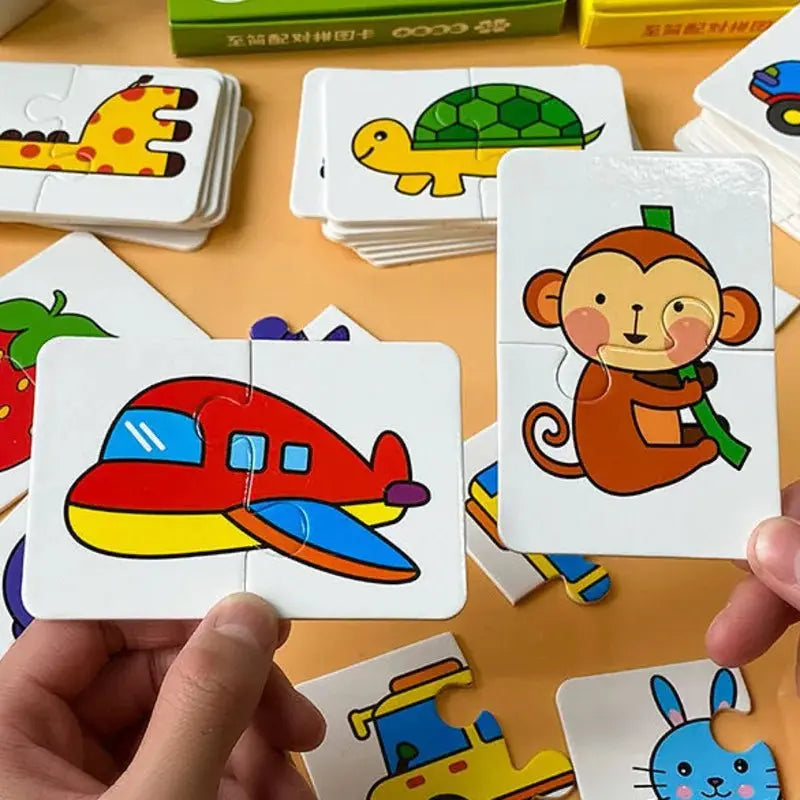 Experience Learning Fun with 32Pcs Toddler Matching Card Puzzle Toy | 7521c4.myshopify.com - OMOMA