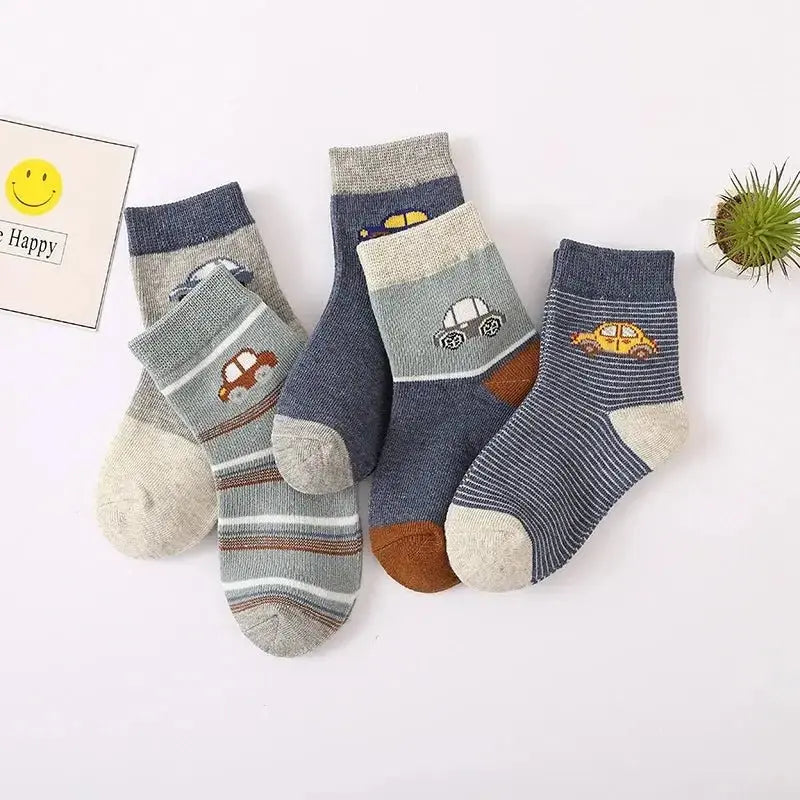 5 أزواج جوارب أطفال لطيفة - قصيرة - OMOMA