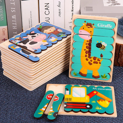 Baby Wooden Montessori Puzzle for kids