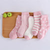 جوارب قطنية ناعمة للأولاد والبنات (5 أزواج/وحدة) - Pink