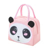 Tote Lunch Box Bag Cartoon 3D Three-Dimensional Insulation Student Lunch Bag Thickened Aluminum Foil Insulation - Light pink panda