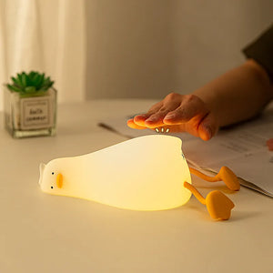 LED-Nachtlicht aus Silikon in Form einer Ente für Kinder (über USB aufladbar)