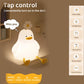 Duck Silicone LED Night Light for Children (Usb recharging - Touch sensor)