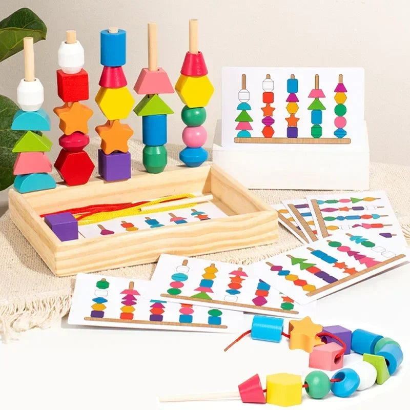 Toddler Wooden Montessori Toys - Stacking as Cards