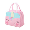 Tote Lunch Box Bag Cartoon 3D Three-Dimensional Insulation Student Lunch Bag Thickened Aluminum Foil Insulation - Dark Pink Pony