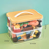 Building Blocks (LEGO) Toys Storage Box - Organizer - A-Yellow-2 Layers