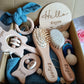 Personalized Name Newborn Bath Toy Gift Set, 8 Pcs