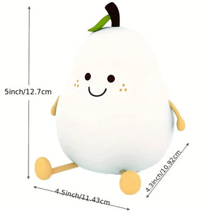 Pear shaped Silicone LED Night Light for Children (Usb recharging - Touch sensor)