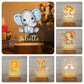 Personalized Children Animal Night Light Custom Name -  Acrylic Lamp