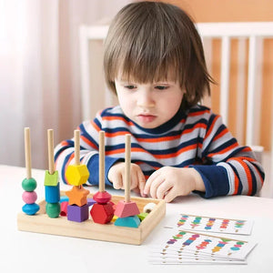 Toddler Wooden Montessori Toys - Stacking as Cards