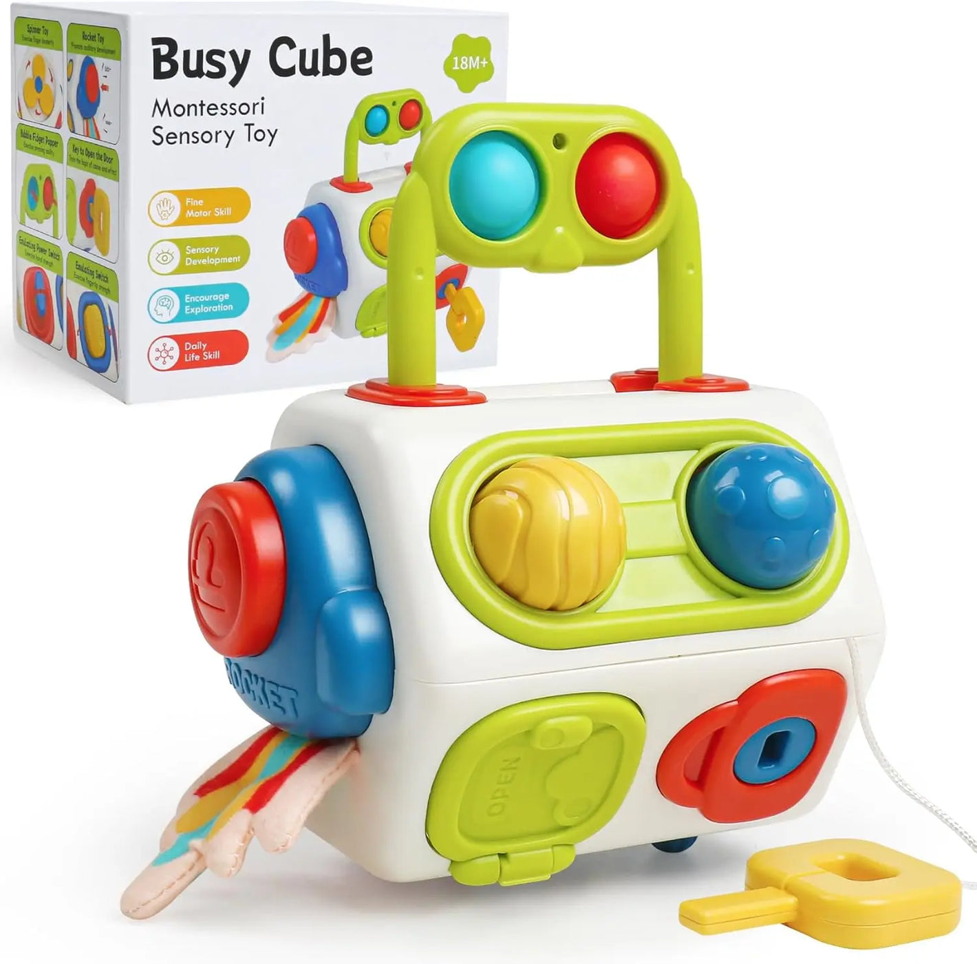 Montessori Busy Cube Spielzeug für Kleinkinder