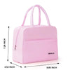 1pc Portable Insulation Bag Office Worker Lunch Box Bag With Thickened Aluminum Foil Picnic Bento Bag - 1pc Pink