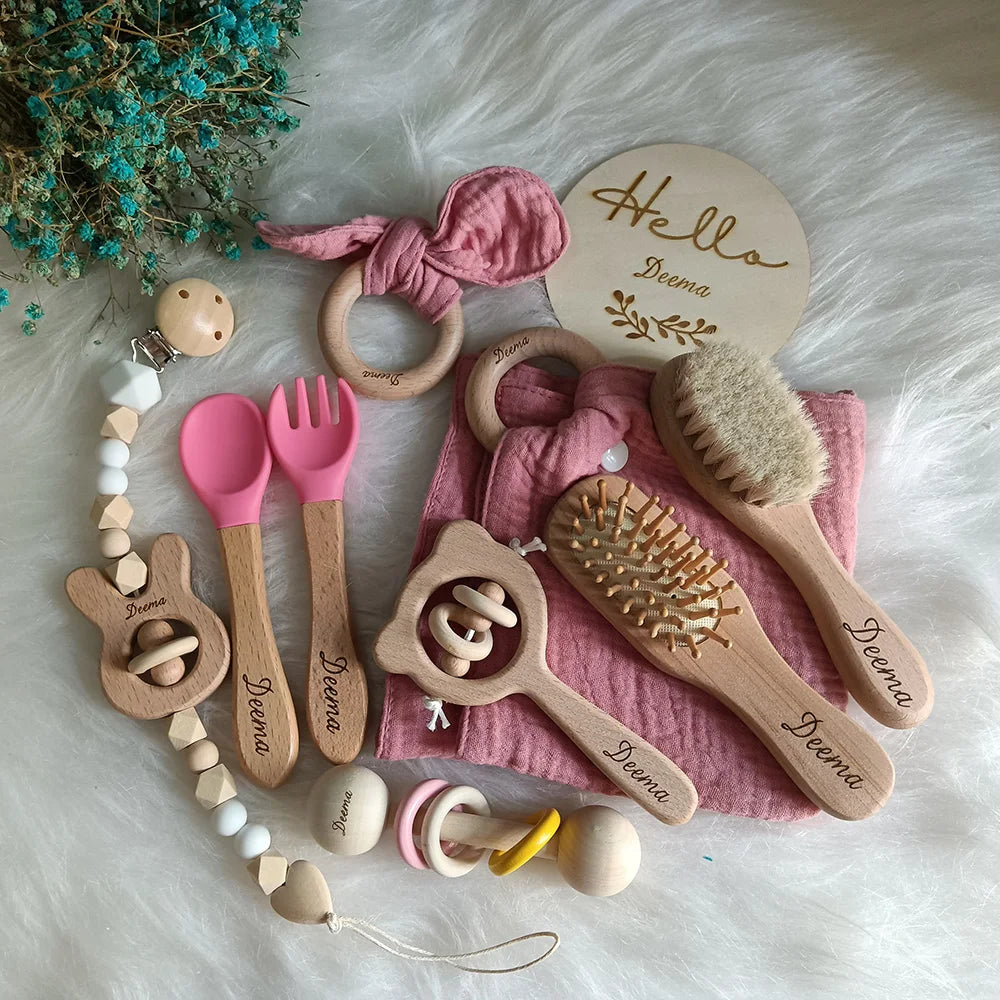 10 Pieces Of Personalized Name Newborn Bath Toy Gift