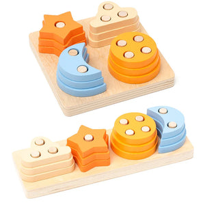 Montessori  Wooden Toy - Building Blocks