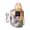 USB Milk Water Warmer Bottle Heater Travel Stroller Insulated Bag Baby Nursing Safe Kids Supplies for Outdoor Winter - Pink