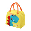 Tote Lunch Box Bag Cartoon 3D Three-Dimensional Insulation Student Lunch Bag Thickened Aluminum Foil Insulation - Yellow Dinosaur