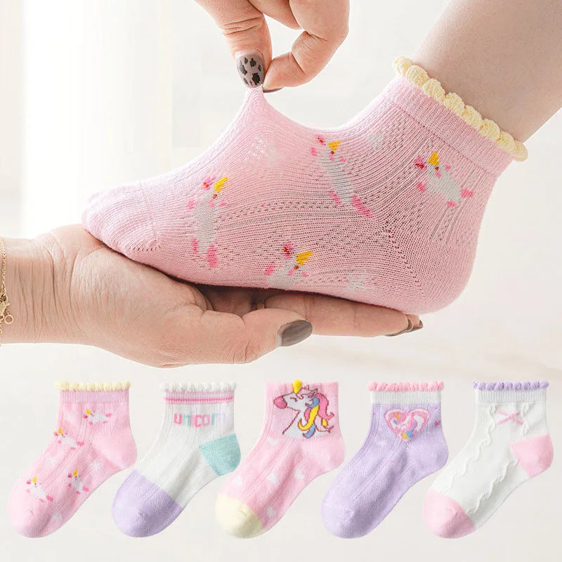 5 Paare/los Kinder Baumwolle Socken für Mädchen