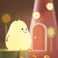 Pear shaped Silicone LED Night Light for Children (Usb recharging - Touch sensor)