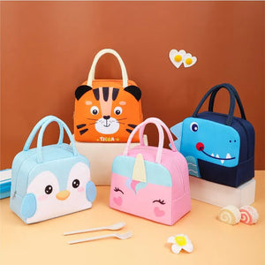 Tote Lunch Box Bag Cartoon 3D Three-Dimensional Insulation Student Lunch Bag Thickened Aluminum Foil Insulation