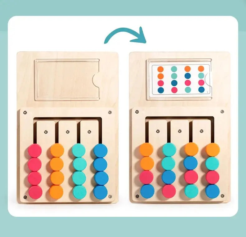 Montessori Wooden Shapes Puzzle - Logical Thinking - OMOMA