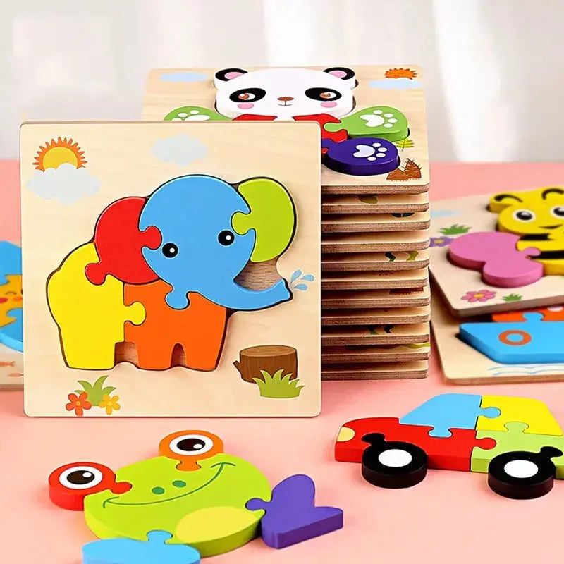 Simple Puzzle for Kids - Animals and Vehicles - OMOMA