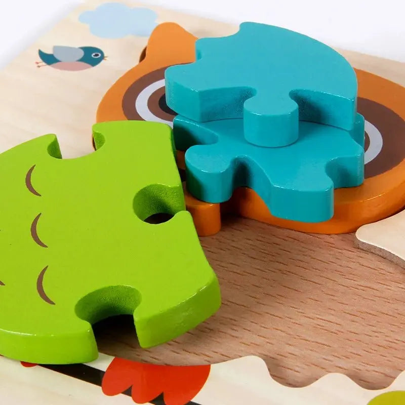 أحجية بسيطة للأطفال - حيوانات ومركبات - OMOMA