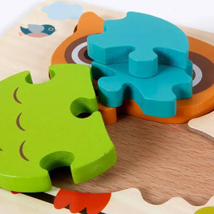 أحجية بسيطة للأطفال - حيوانات ومركبات - OMOMA