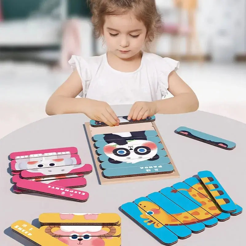 أحجية خشبية منتسوري للأطفال - OMOMA