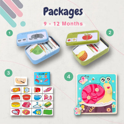 باقات الألعاب - 9 - 12 شهرًا - الذاكرة 1 - OMOMA