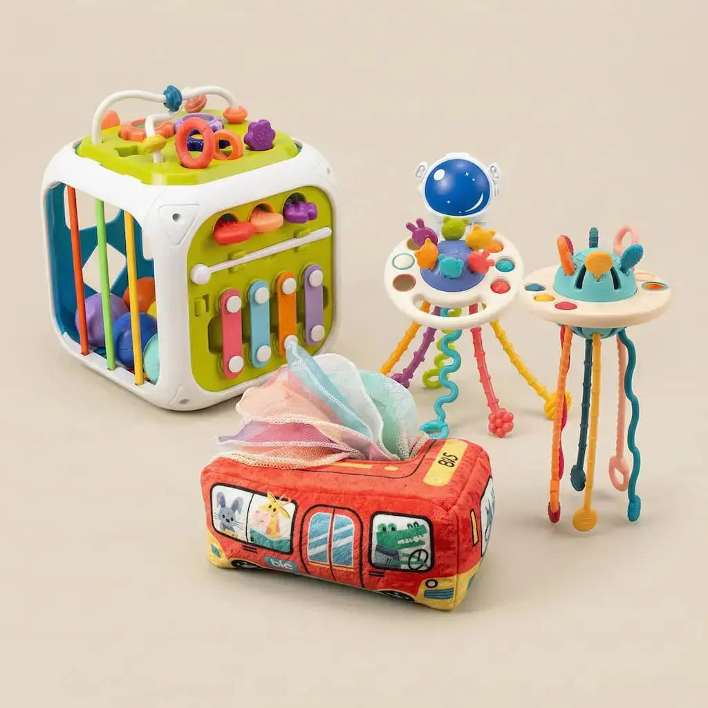 باقات الألعاب - 6 - 9 أشهر - نشاط السحب 1 OMOMA