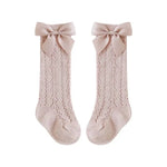 جوارب طفلة صغيرة - نمط إسباني - قطن بفيونكة - OMOMA
