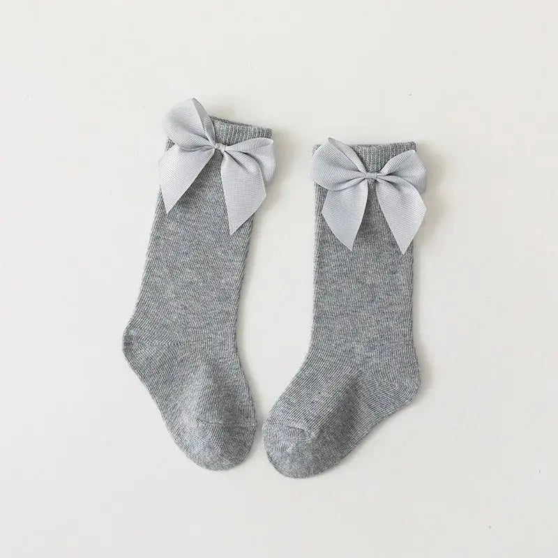 جوارب طفلة صغيرة - نمط إسباني - قطن بفيونكة - OMOMA