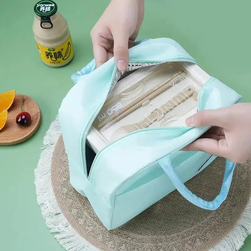 حقيبة عزل محمولة قطعة واحدة، حقيبة صندوق غداء للموظفين مع رقائق ألمنيوم سميكة، حقيبة بينتو للنزهات - OMOMA