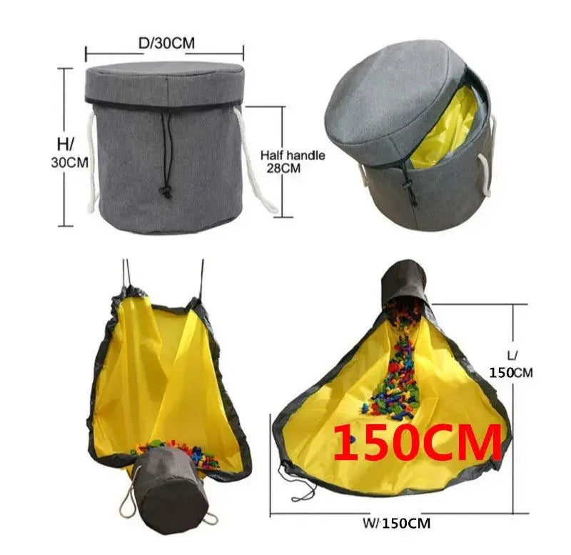 حقيبة تخزين ألعاب قابلة للطي (سجادة لعب) - OMOMA