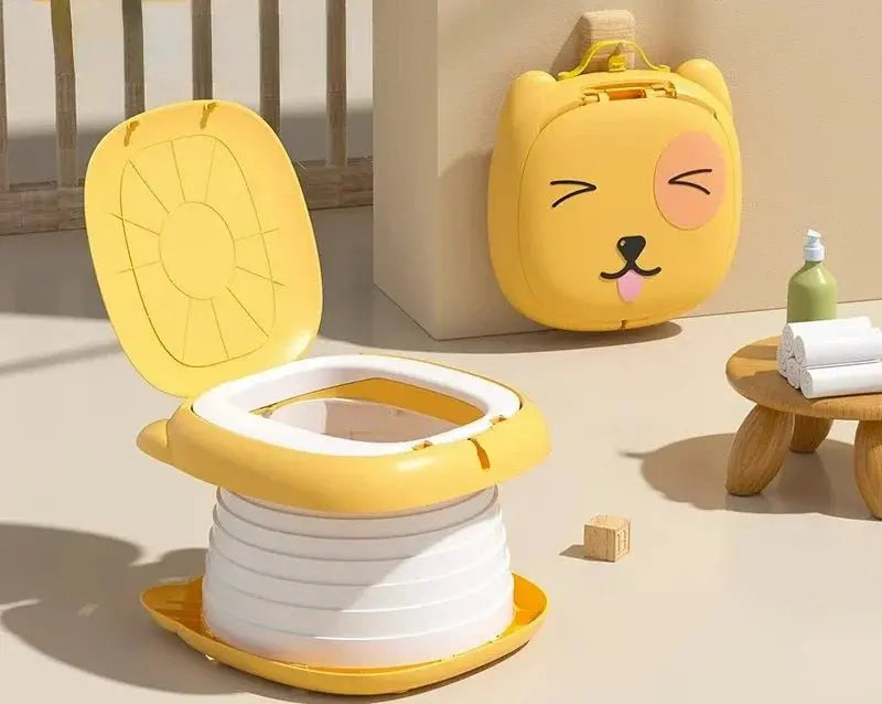 قعادة محمولة على شكل قطة لطيفة، مرحاض أطفال قابل للطي - OMOMA