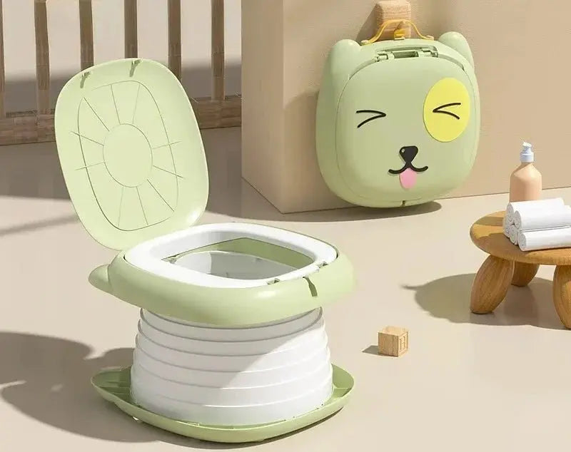 قعادة محمولة على شكل قطة لطيفة، مرحاض أطفال قابل للطي - OMOMA