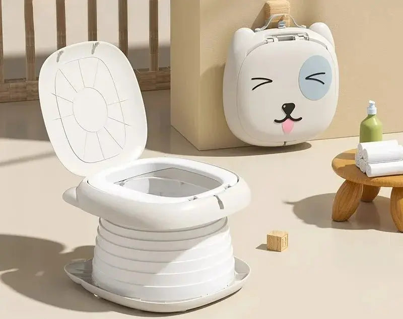 قعادة محمولة على شكل قطة لطيفة، مرحاض أطفال قابل للطي - OMOMA