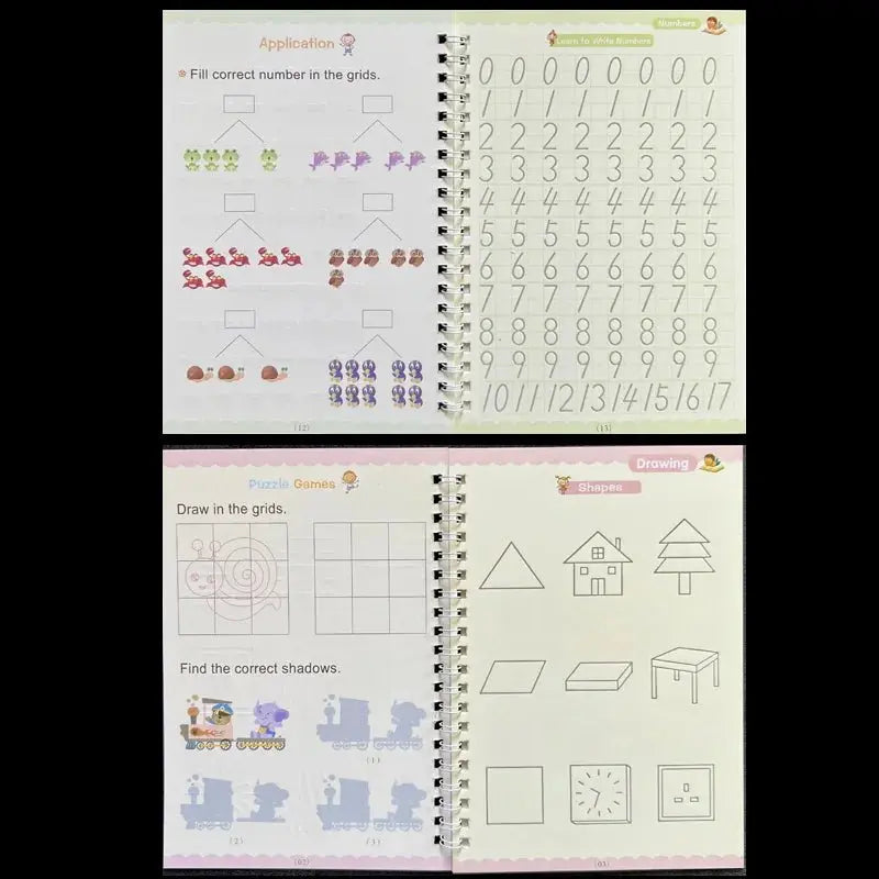 قلم كراسة النسخ السحرية (4 قطع) - OMOMA