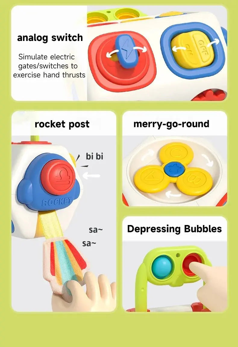 مكعب الأنشطة منتسوري للأطفال الصغار - OMOMA