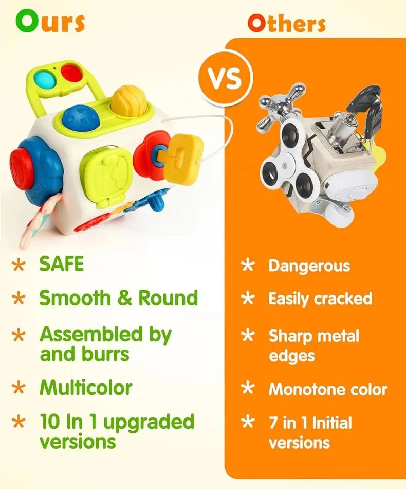 مكعب الأنشطة منتسوري للأطفال الصغار - OMOMA