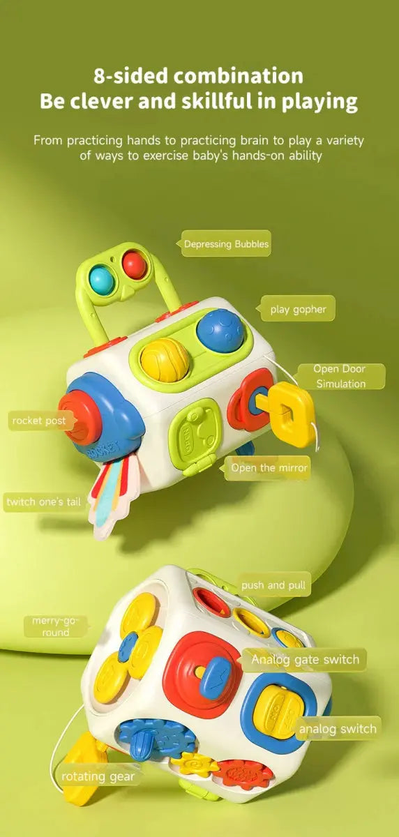 مكعب الأنشطة منتسوري للأطفال الصغار - OMOMA