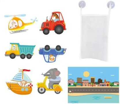 ملصقات حمام للأطفال - ملصق حائط للحمام - OMOMA