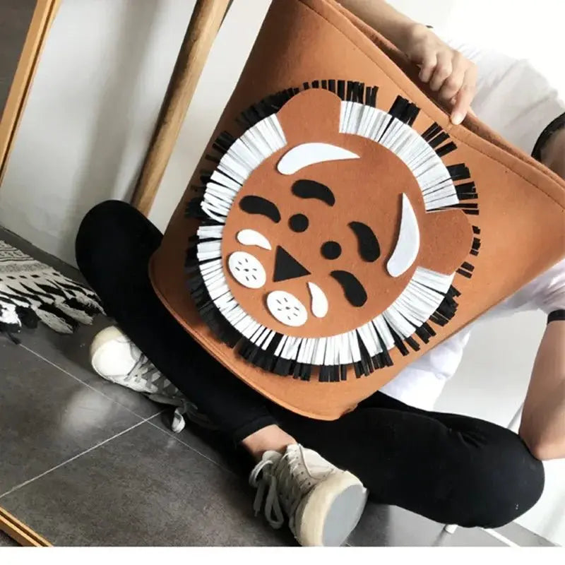 منظم ألعاب - سلة تخزين حيوانات قابلة للطي - سلة تنظيم وتخزين ألعاب الأطفال - OMOMA