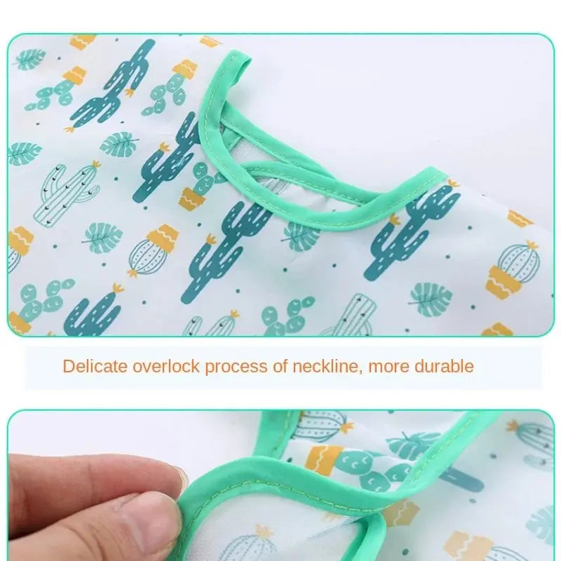 مرايل سيليكون للأطفال - رسوم متحركة - أكمام طويلة - OMOMA