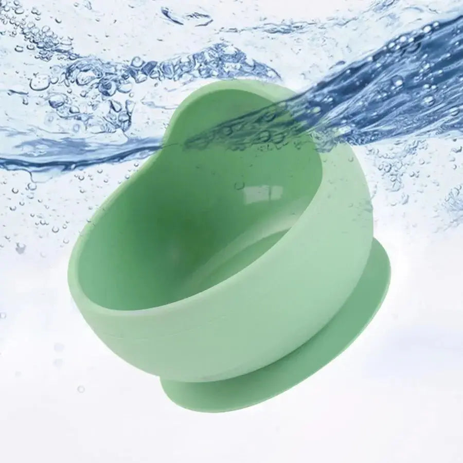 وعاء تغذية سيليكون عالي الجودة مانع للانسكاب، أطباق أطفال، ملعقة عشاء للأطفال، أدوات مائدة سيليكون للأطفال من الدرجة الغذائية - OMOMA