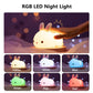 Rabbit Silicone LED Night Light for Children (Usb recharging - Touch sensor) - OMOMA