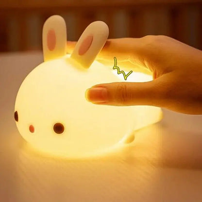 Rabbit Silicone LED Night Light for Children (Usb recharging - Touch sensor) - OMOMA